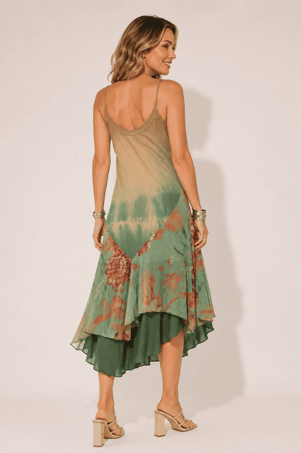 vestido longuete barra floral - Imagem 3