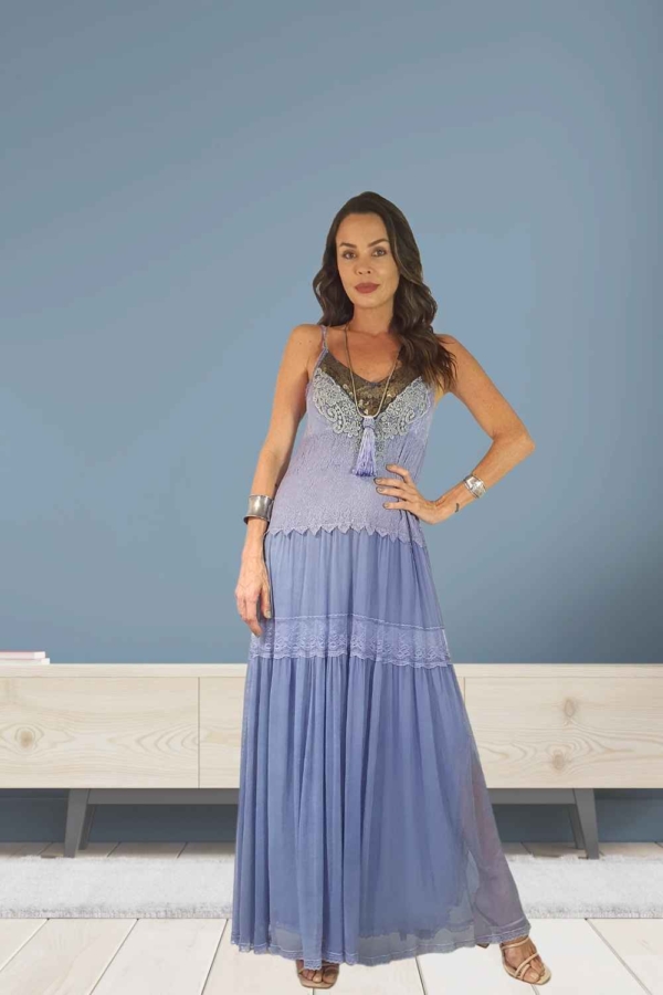 vestido longo de tule boho chic - Image 2