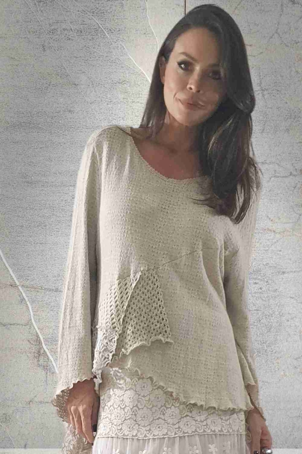 blusasa malha tricot despontada - Image 2