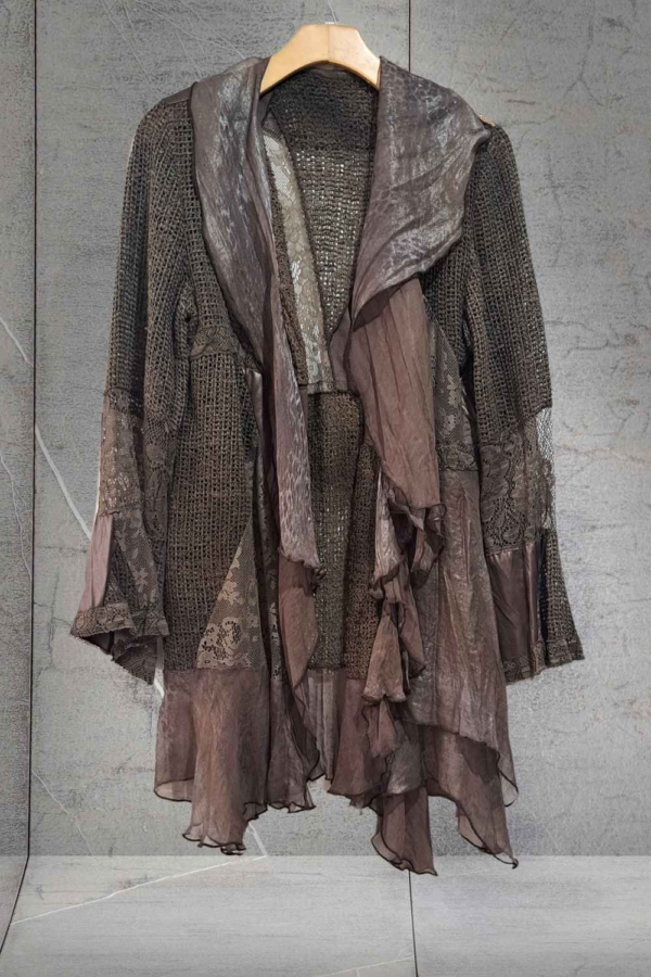 casaco patckwork boho chic marrom - Image 3