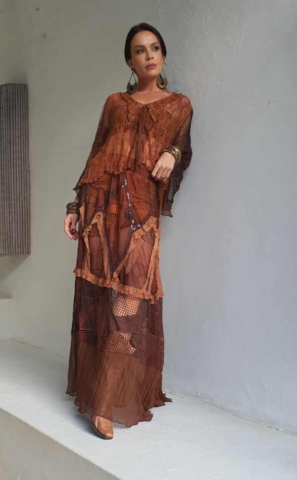 Conjunto boho chic 3 pecas