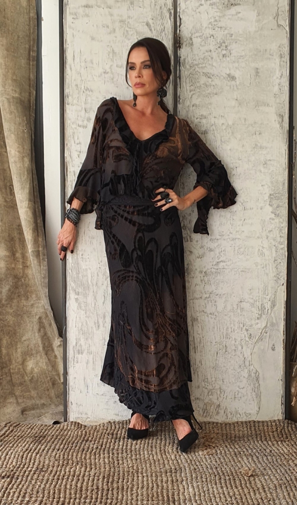 Conjunto de saia e blusa devore - Image 2