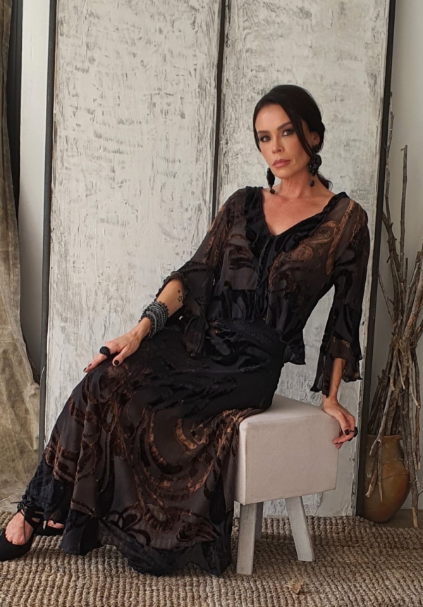 Conjunto de saia e blusa devore - Image 4