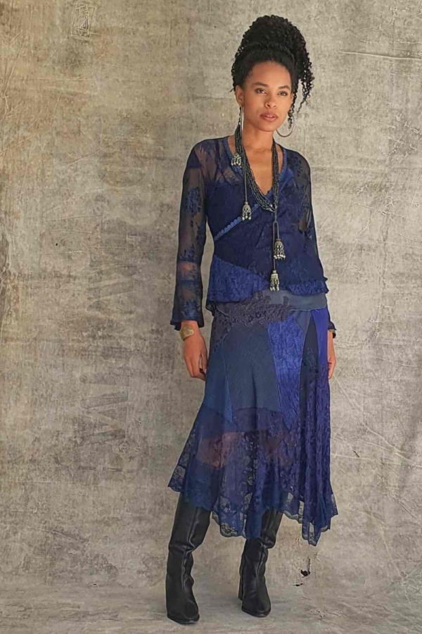conjunto de saia midi e blusa boho - Imagem 5