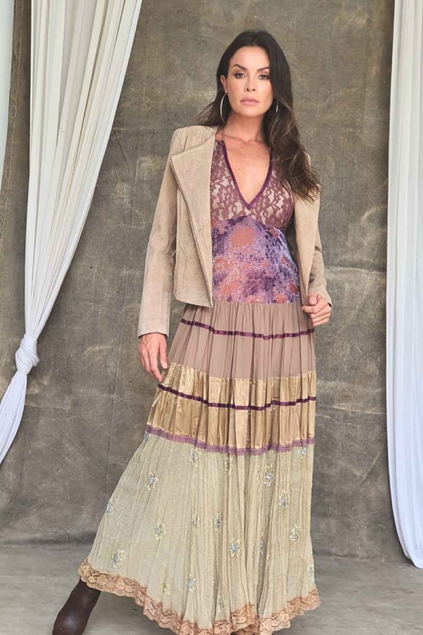 vestido longo frente única boho chic - Image 5