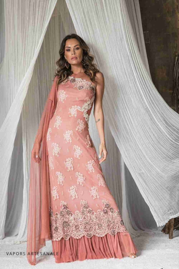 vestido longo de festa um ombro só - Image 6