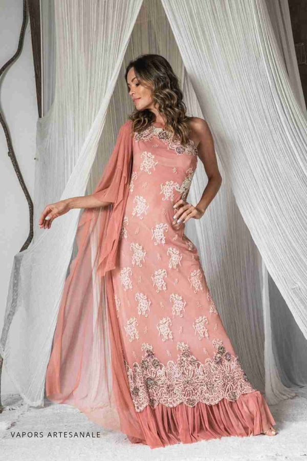 vestido longo de festa um ombro só