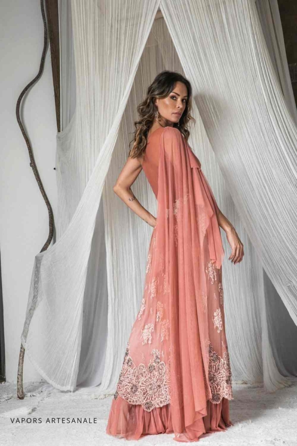 vestido longo de festa um ombro só - Image 3