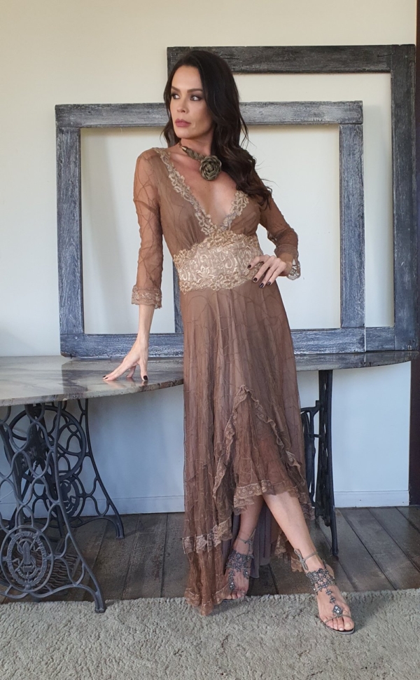 Vestido longo frente meia lua - Image 4