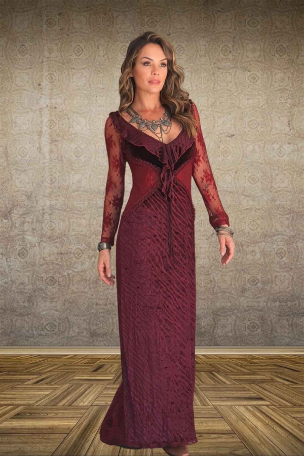vestido longo manga longa - Image 3