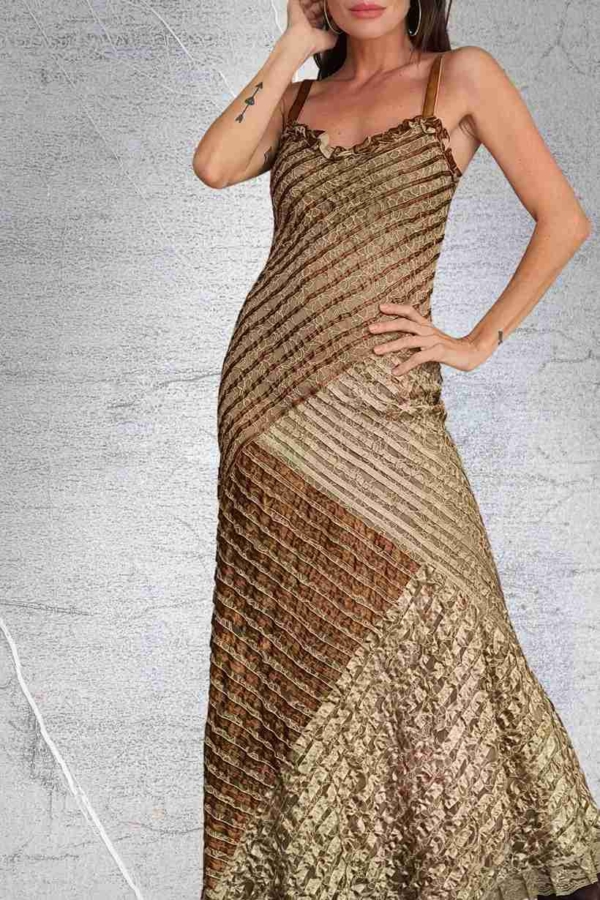 vestido longo rendas e fitas - Image 3