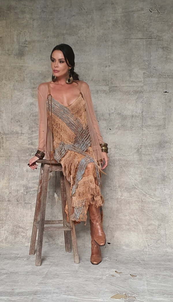 Vestido midi etnico - Image 3