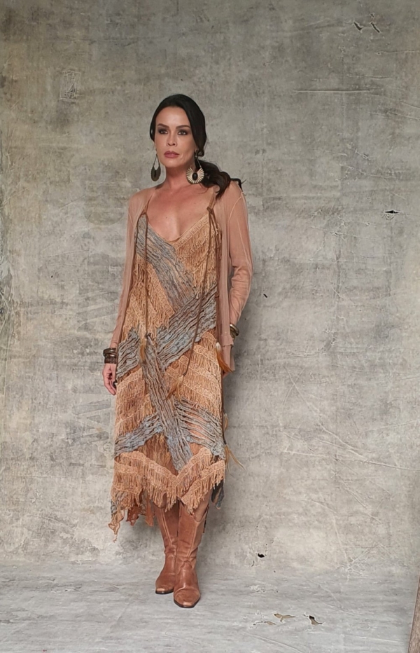 Vestido midi etnico - Image 5