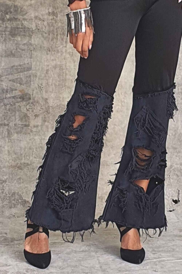 conjunto de calça e blusa renda all black - Imagem 4