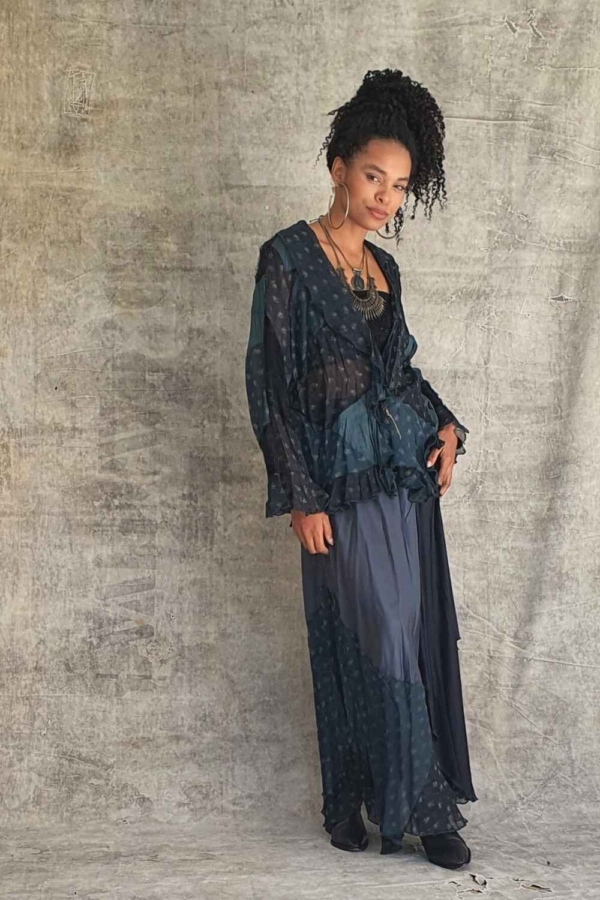 conjunto saia longa e casaquinho boho - Imagem 2