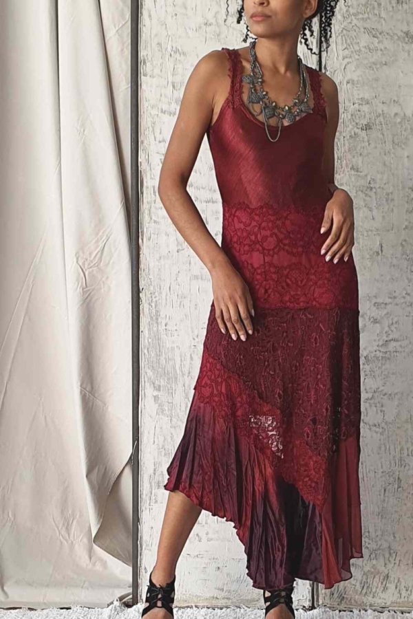 vestido midi alcinha marsala - Imagem 6
