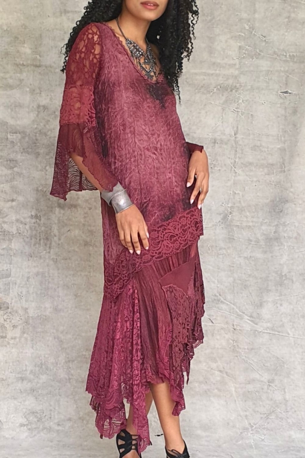 vestido midi hippie chic ponta diagonal - Imagem 4