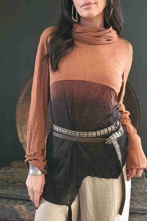 blusa malha podrinha de pontas - Imagem 3