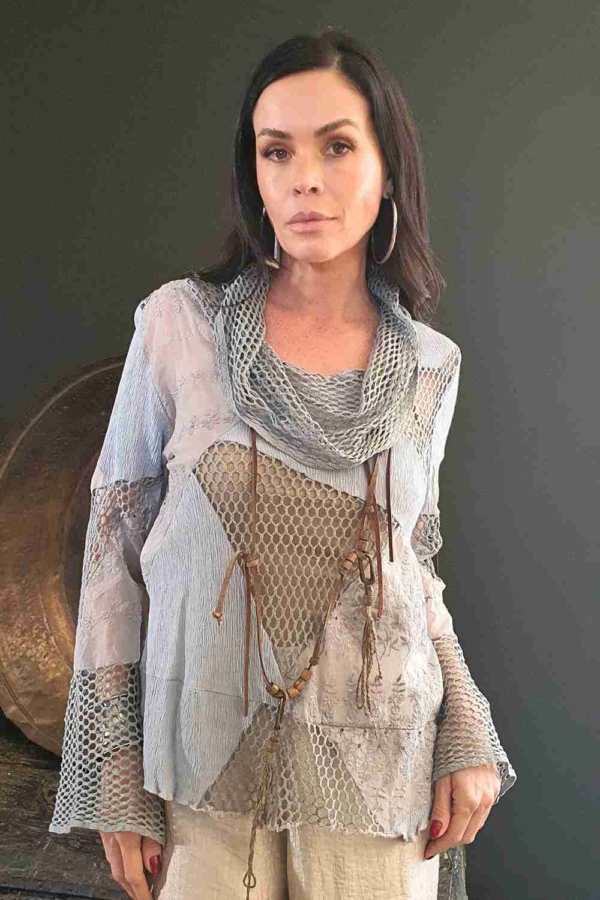 blusa patchwork denin