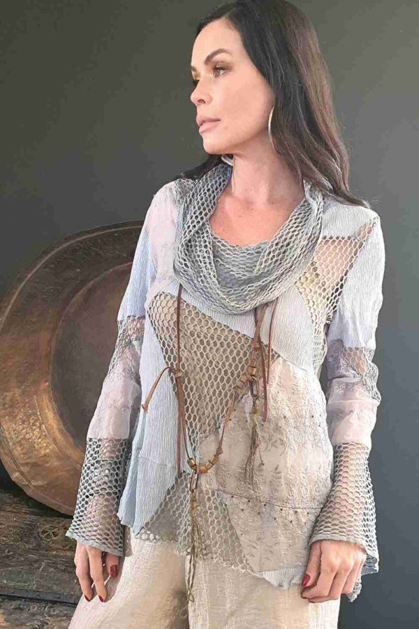 blusa patchwork denin - Imagem 5