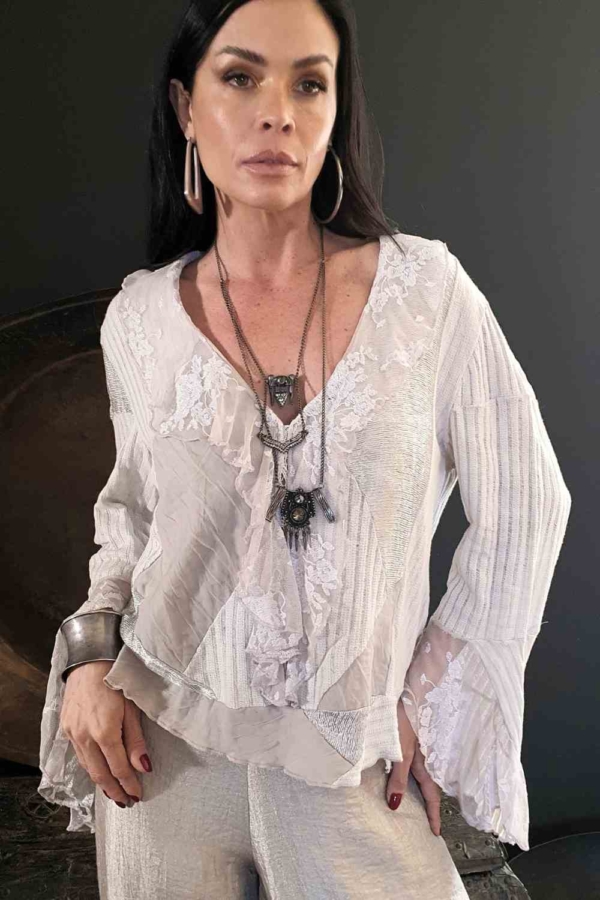 blusa patchwork off