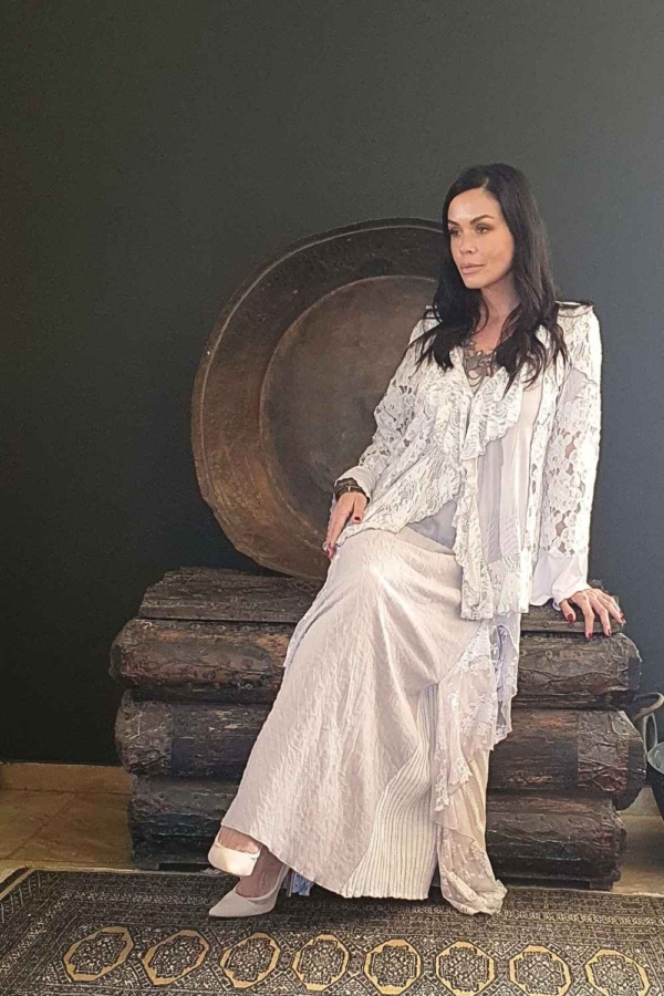 conjunto de saia e casaco renda off white - Imagem 4