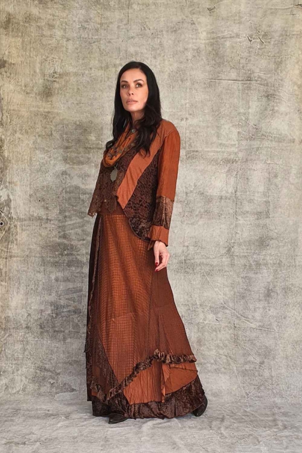 conjunto saia e blusa artesanal boho chic - Imagem 7