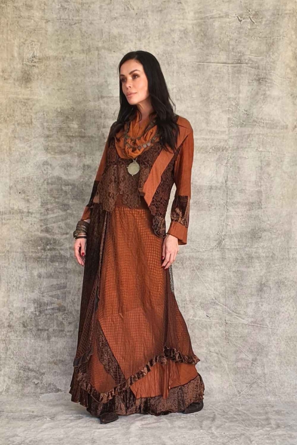 conjunto saia e blusa artesanal boho chic - Imagem 5