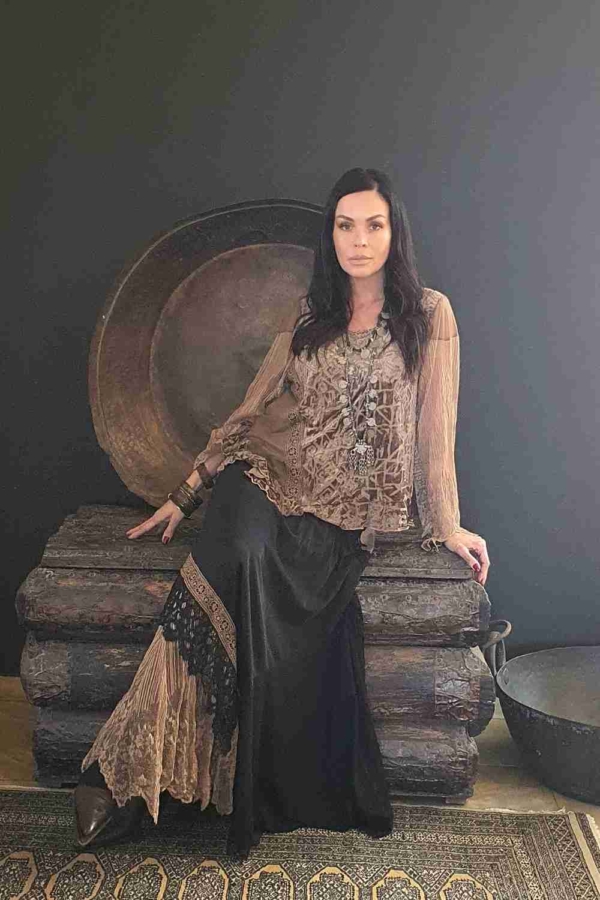 conjunto saia longa boho chic