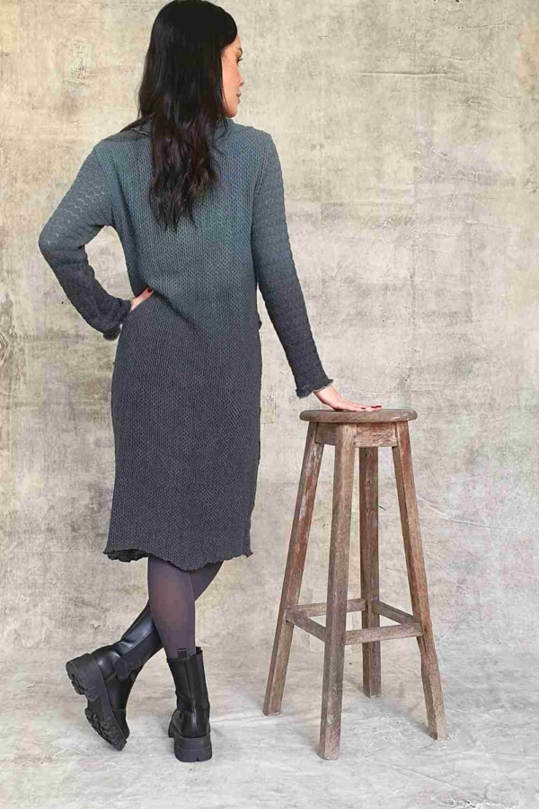 vestido curto malharia patchwork degrade - Imagem 3