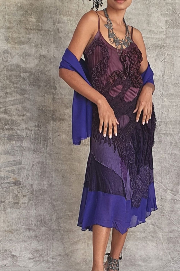 vestido longuete de alcinha hippie chic - Imagem 3