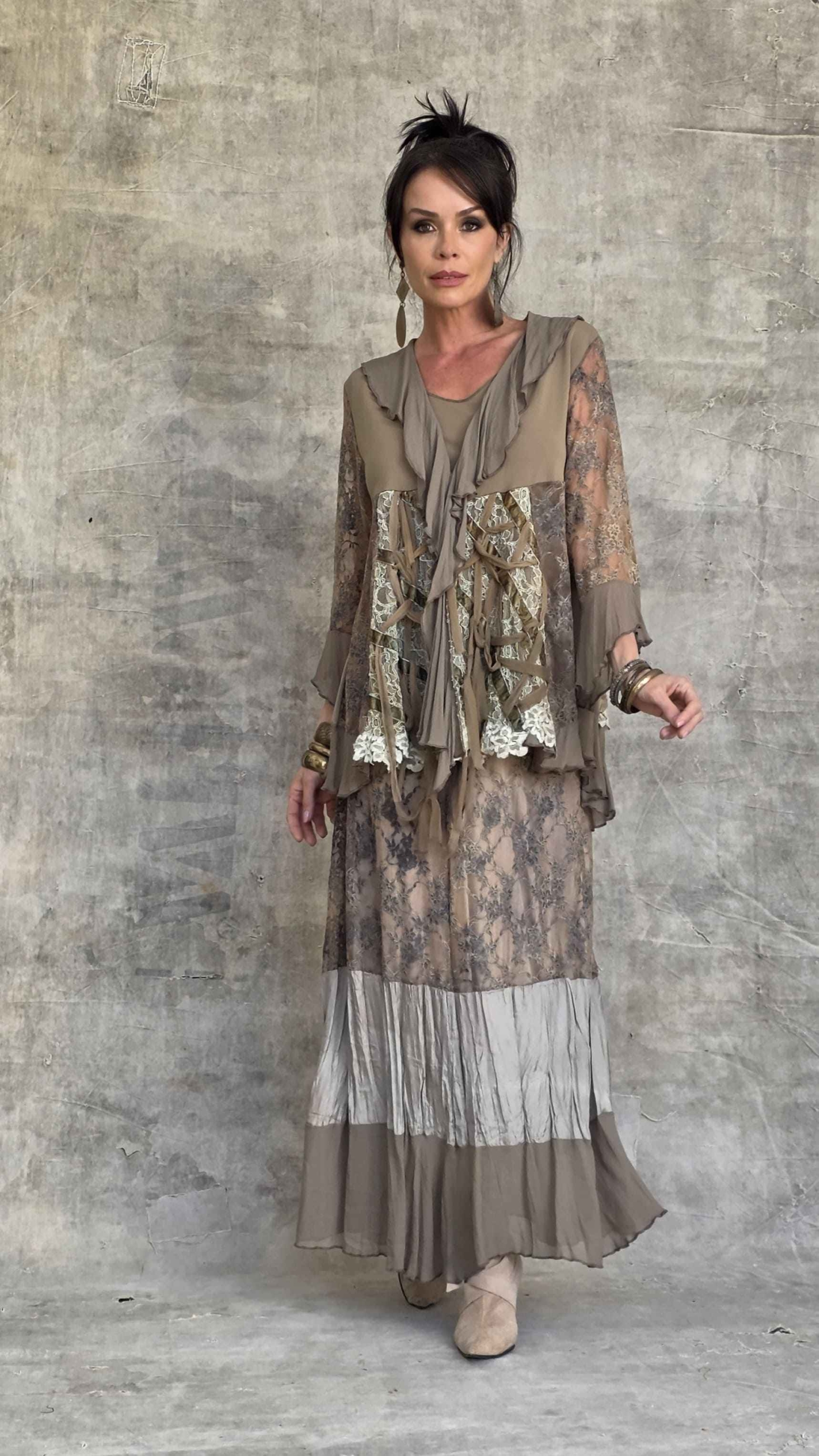 conjunto boho trama artesanal - Imagem 4