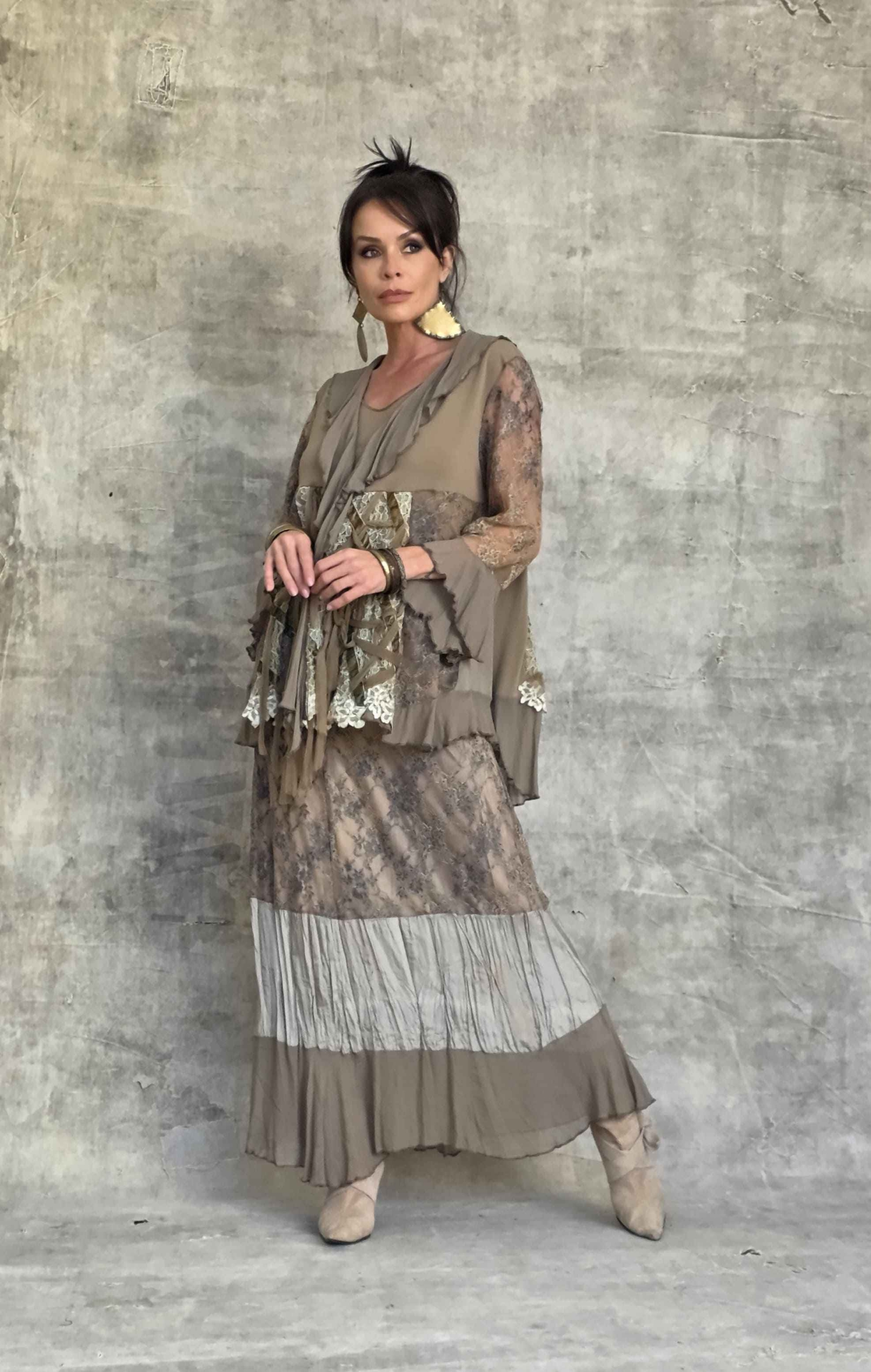 conjunto boho trama artesanal - Imagem 5
