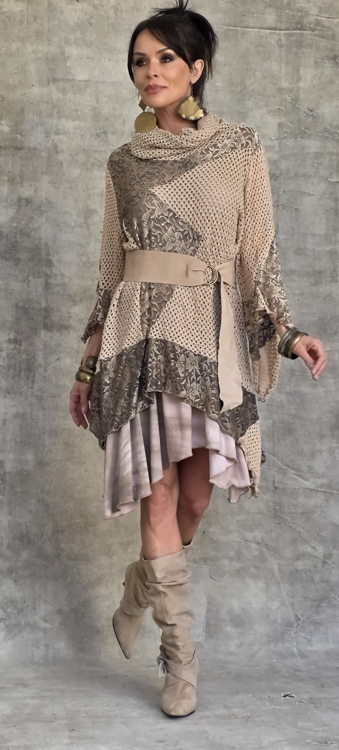 vestido curto patchwork - Imagem 6