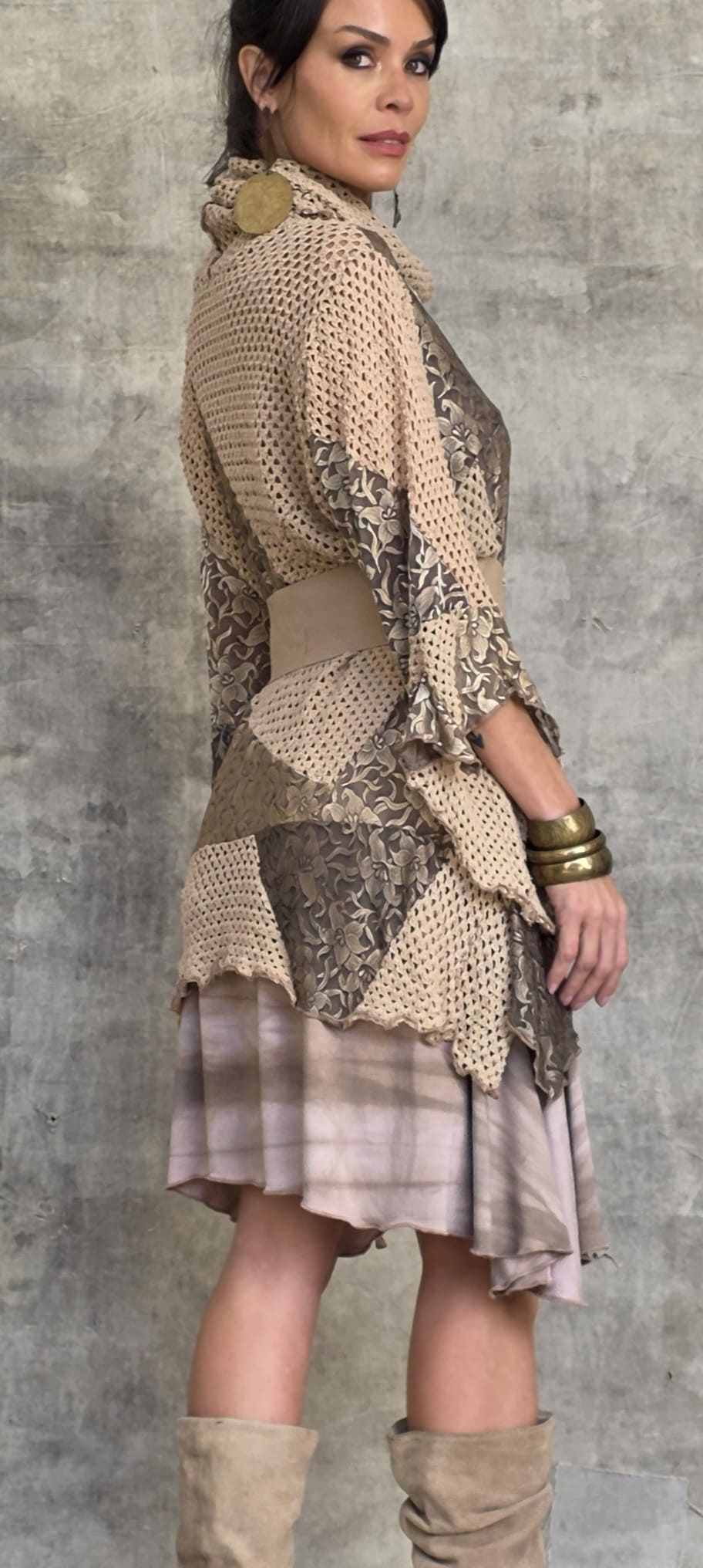 vestido curto patchwork - Imagem 2