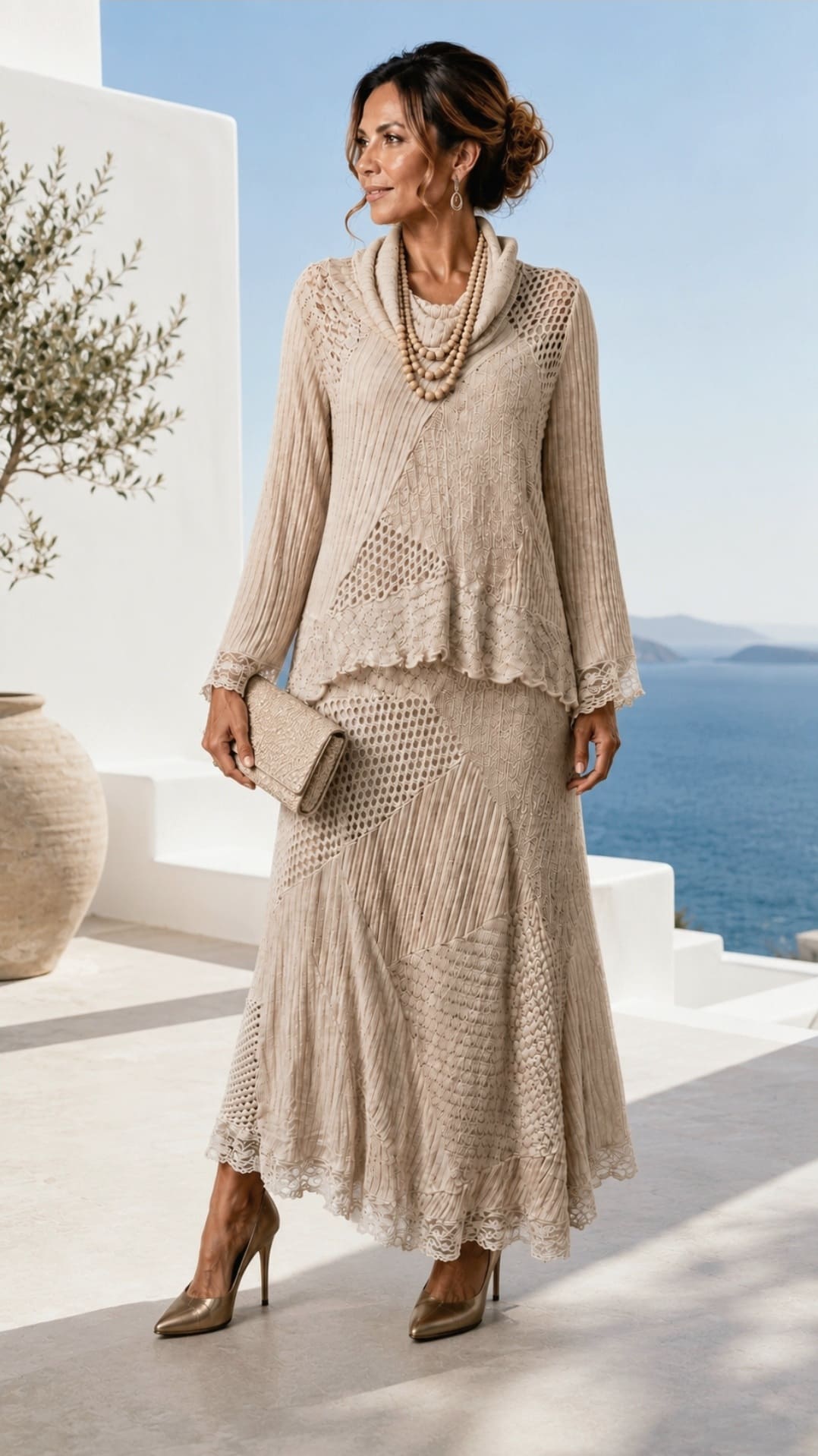 conjunto pé na areia nude