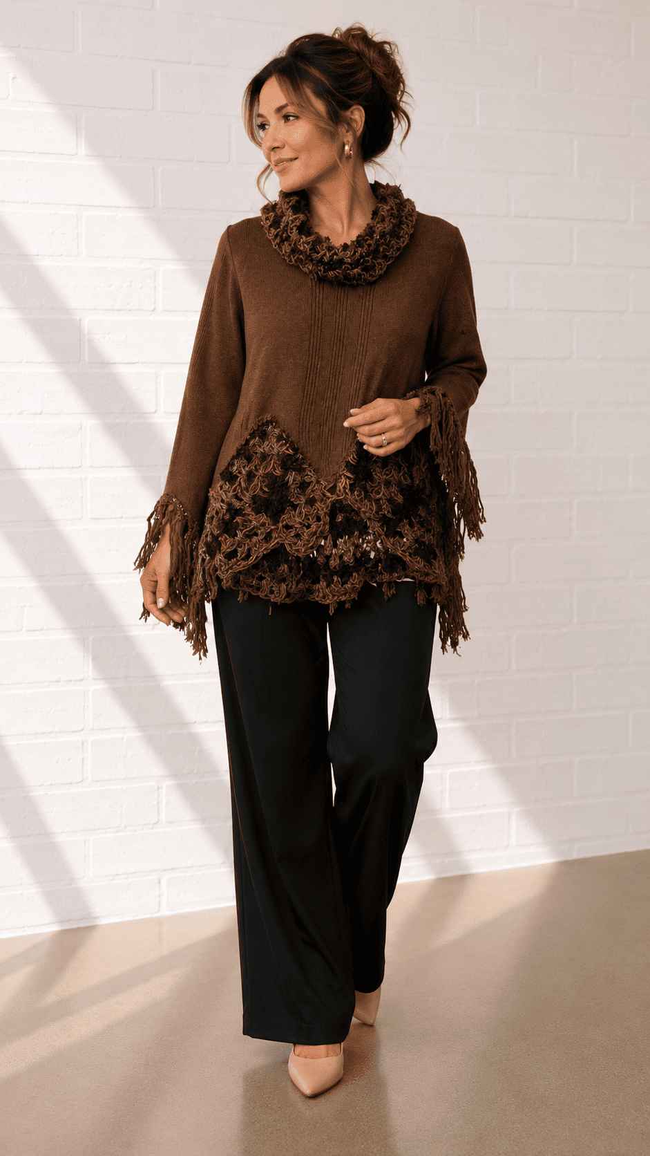 blusa boho malha tricot artesanal