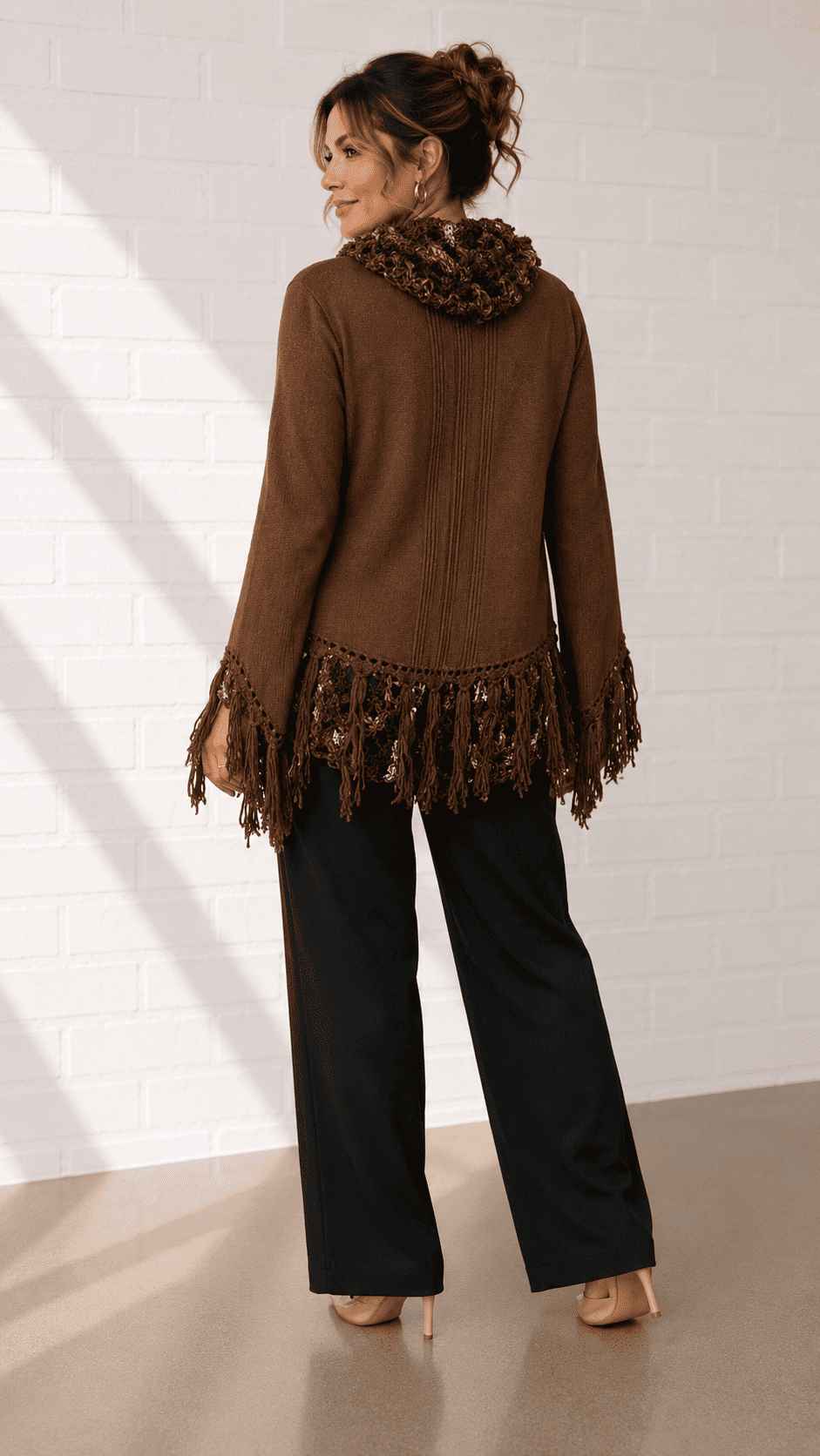 blusa boho malha tricot artesanal - Imagem 2