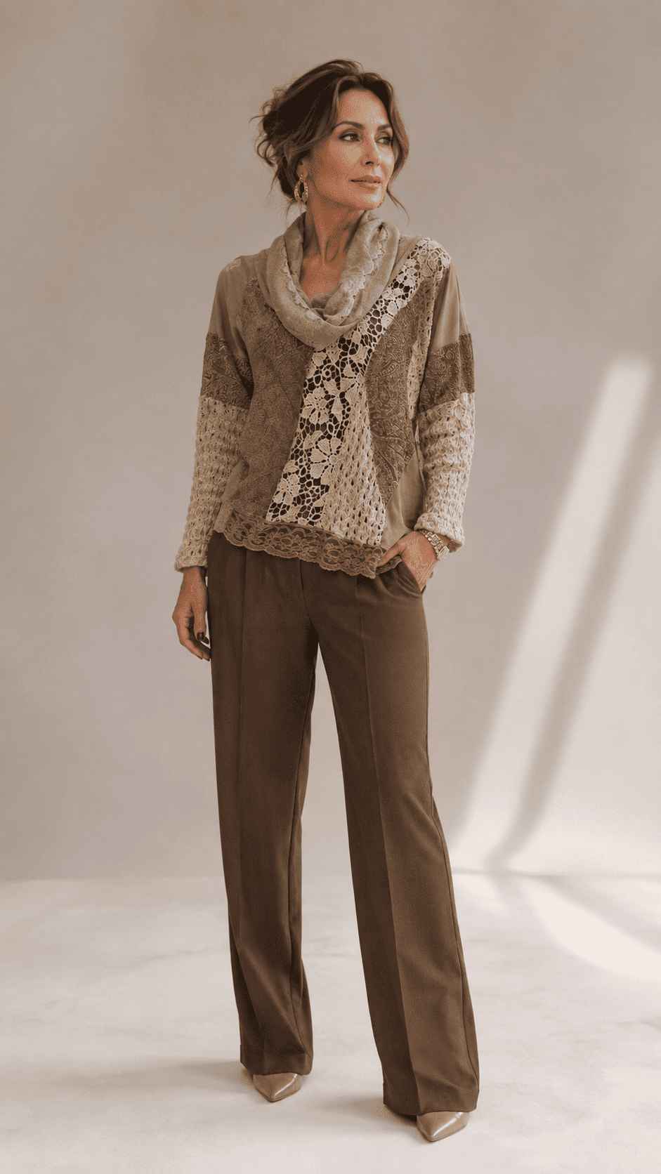 blusa patchwork gola role