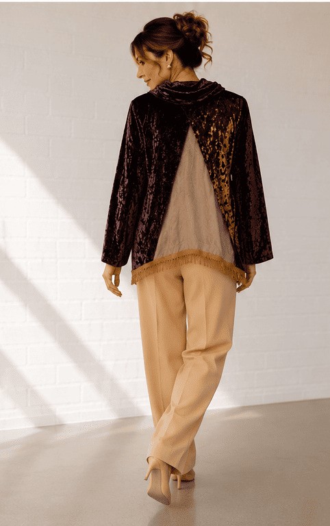 blusa patchwork gola boba veludo - Imagem 4