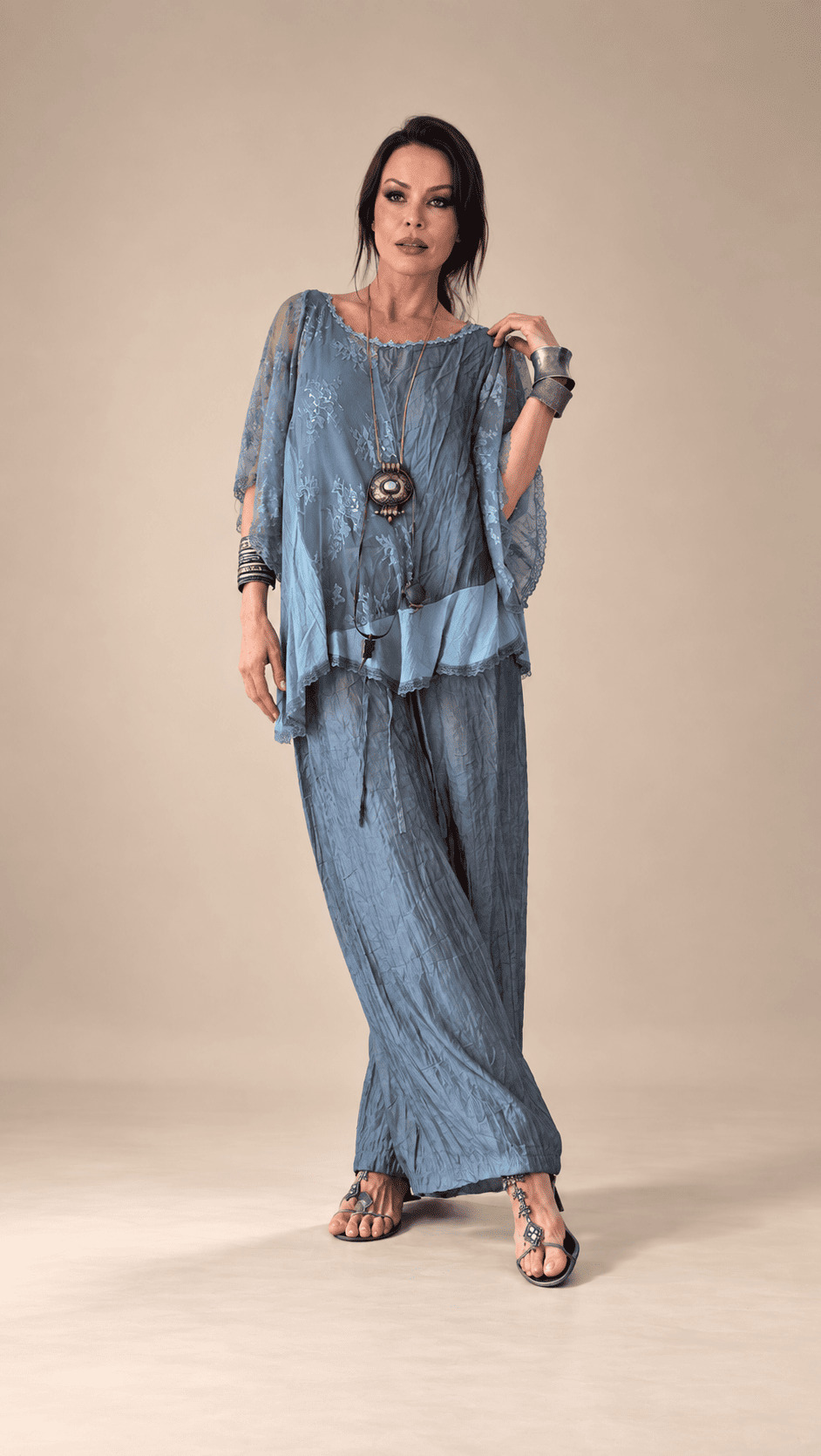 conjunto de calça turquesa - Imagem 2