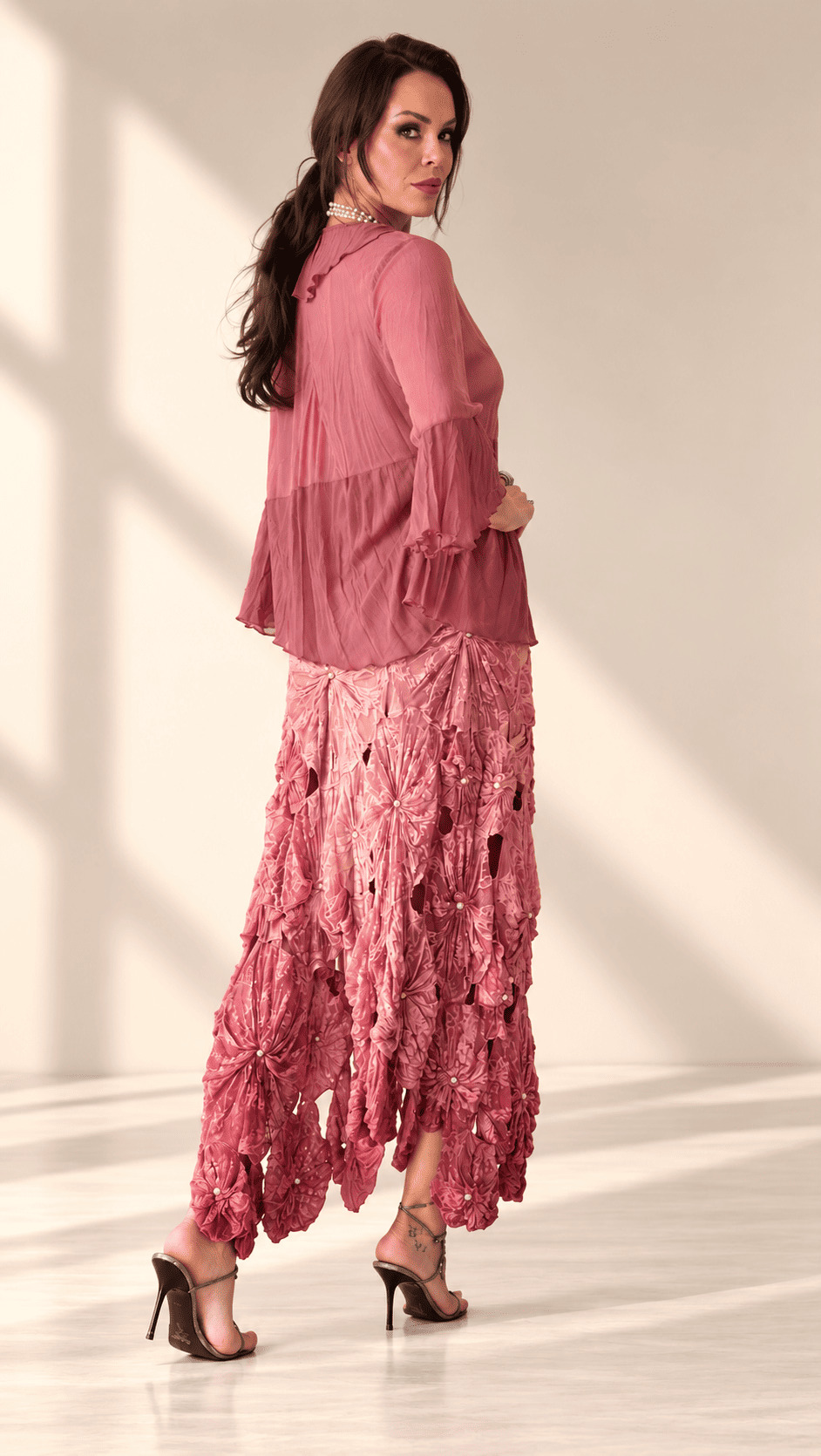 conjunto boho chic saia fuxico - Imagem 3