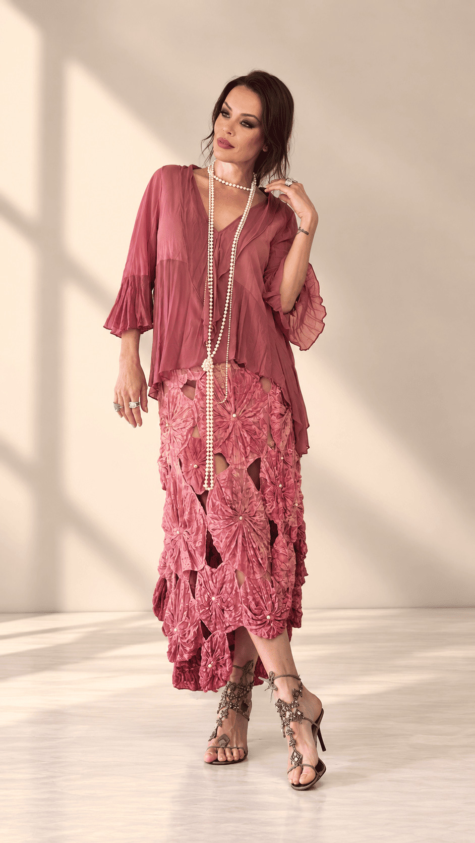 conjunto boho chic saia fuxico - Imagem 4