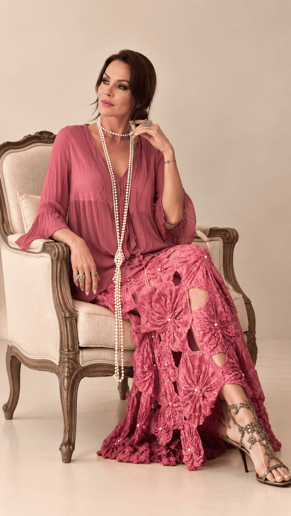 conjunto boho chic saia fuxico - Imagem 5