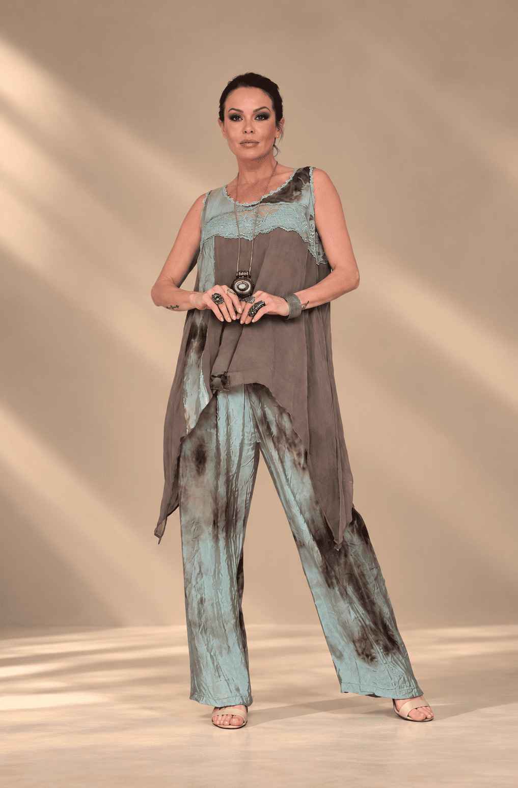 conjunto de calça regata ponta alongada - Imagem 4